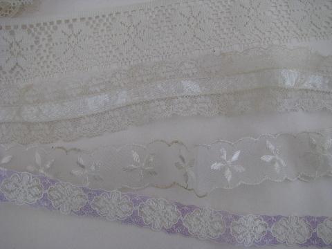 photo of huge lot of nylon lace, ruffles, edgings, trim for lingerie sewing #4