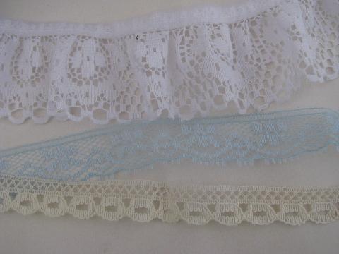 photo of huge lot of nylon lace, ruffles, edgings, trim for lingerie sewing #5