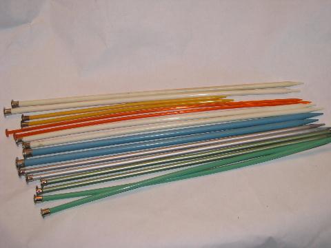 photo of huge lot of vintage knitting needles, all types & sizes, 45 pairs + #2