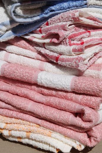 photo of huge lot unused vintage cotton bath towels & hand towels, 1940s new old stock Cannon towels #4