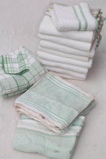 photo of huge lot unused vintage cotton bath towels & washcloths, 1940s new old stock Cannon towels #1