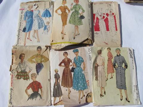 photo of huge lot vintage 30s, 40s, 50s, 60s sewing patterns, dresses & lingerie #3