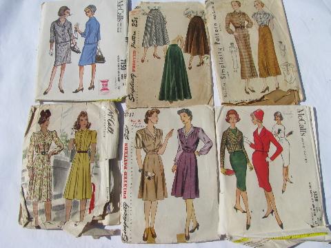 photo of huge lot vintage 30s, 40s, 50s, 60s sewing patterns, dresses & lingerie #4