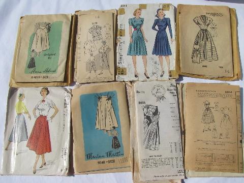 photo of huge lot vintage 30s, 40s, 50s, 60s sewing patterns, dresses & lingerie #8