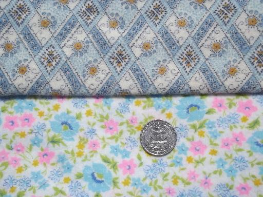 photo of huge lot vintage cotton flannel fabric, 38+ yds assorted prints #3