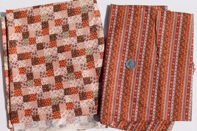 photo of huge lot vintage fabric, boho prairie calico flowered cotton prints, quilting print fabrics  #13