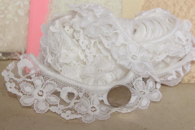 photo of huge lot vintage lace trims, flounce ruffles lacy edgings French val, alencon, schiffli #2