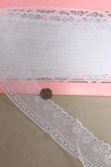 photo of huge lot vintage lace trims, flounce ruffles lacy edgings French val, alencon, schiffli #7