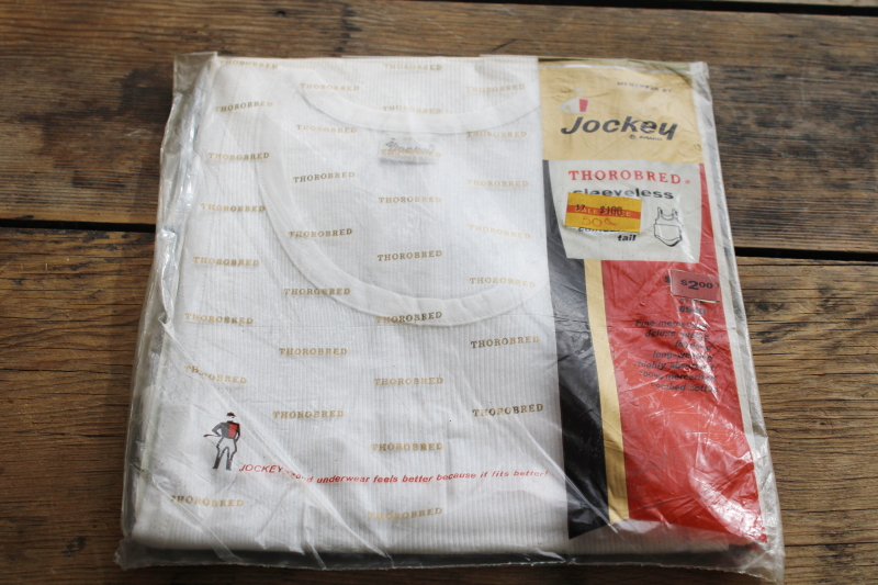 photo of huge lot vintage men's plain white tank undershirts deadstock in original packages, small & medium sizes  #19