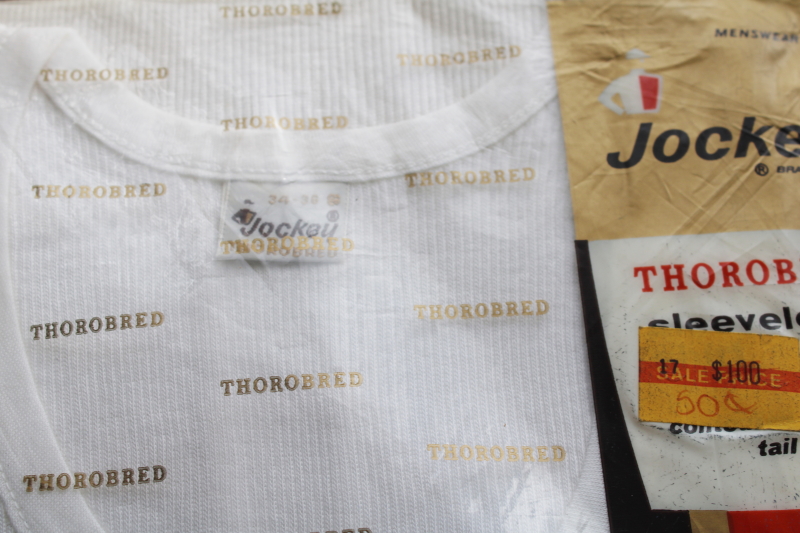photo of huge lot vintage men's plain white tank undershirts deadstock in original packages, small & medium sizes  #20
