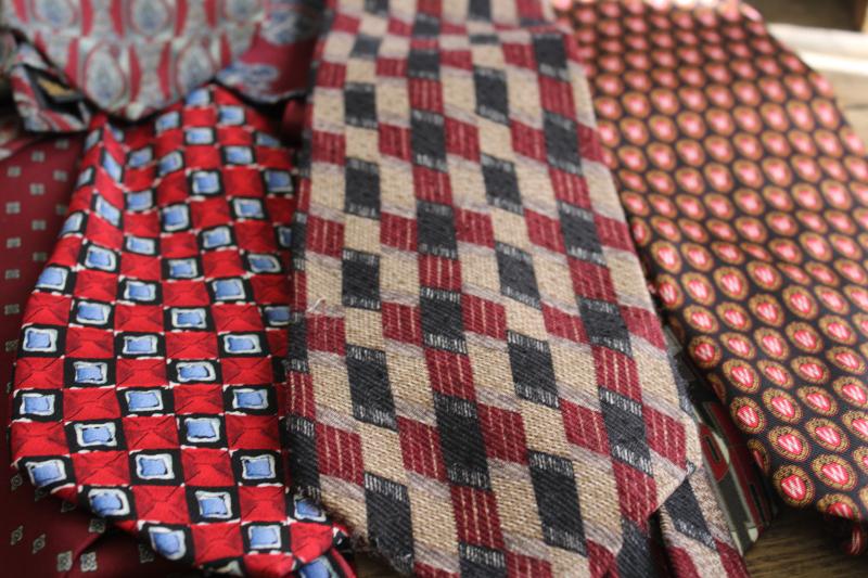 photo of huge lot vintage neckties, silk ties for upcycle projects, crafts, sewing fabric #5