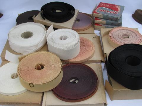 photo of huge lot vintage sewing supplies for making fabric shirtwaist dress belts #1