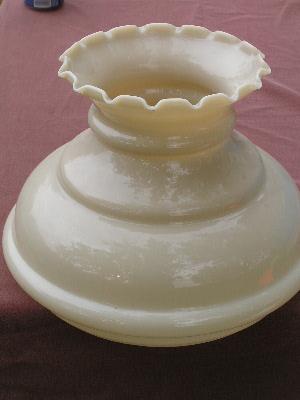 photo of huge oil / kerosene lamp shade Fenton #1