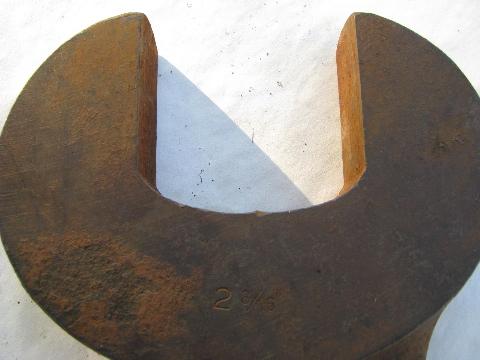 photo of huge old Armstrong Tool Strong Arm bridge building/engineer wrench 2'' & 2-3/16'' #3