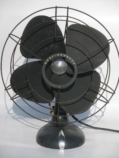 photo of huge old Westinghouse industrial fan, unrestored art deco vintage electric #1