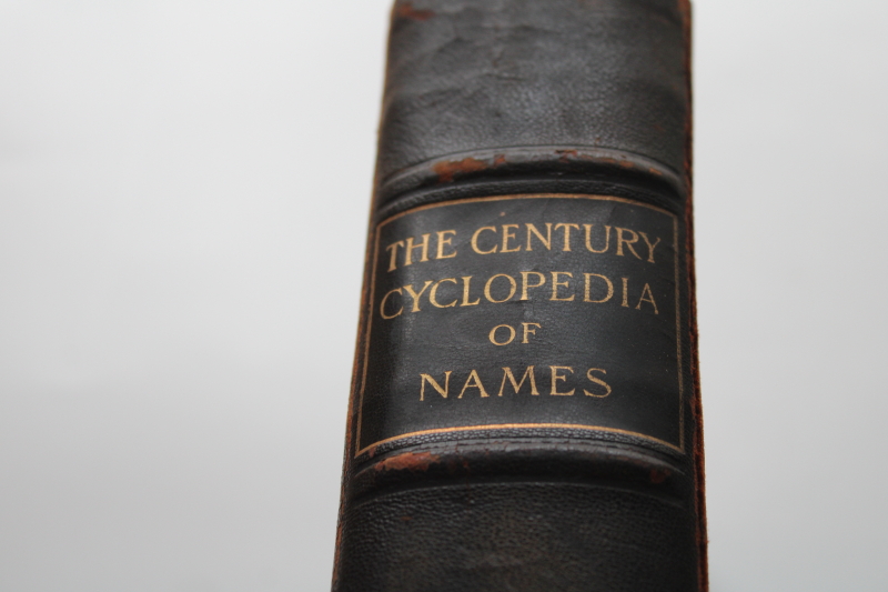 photo of huge old book The Times London vintage 1905 Cyclopedia of Names Century dictionary of people, places #1