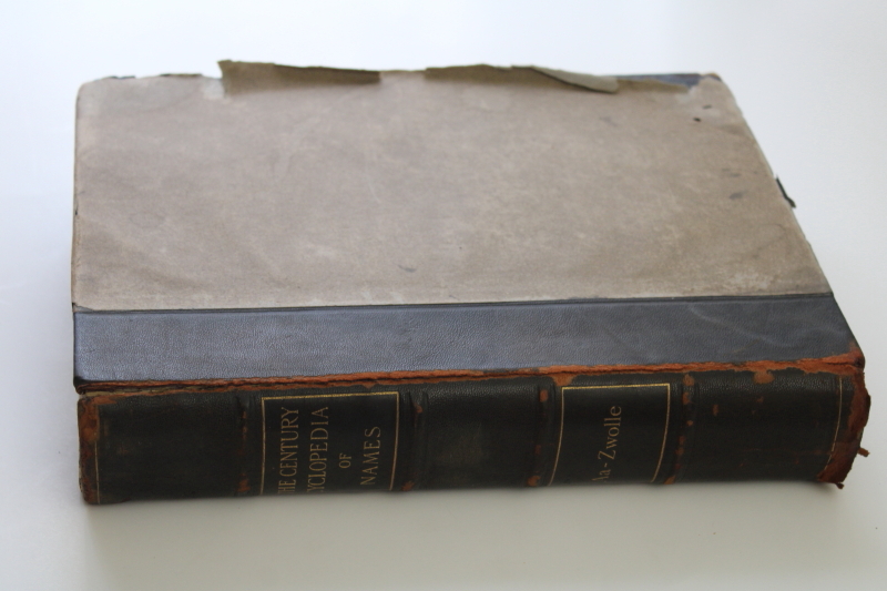 photo of huge old book The Times London vintage 1905 Cyclopedia of Names Century dictionary of people, places #4