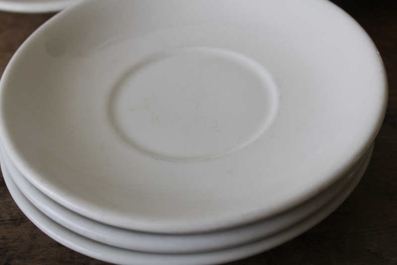 photo of huge old ironstone china saucer plates WWII vintage marked USQMC US military dinnerware #7