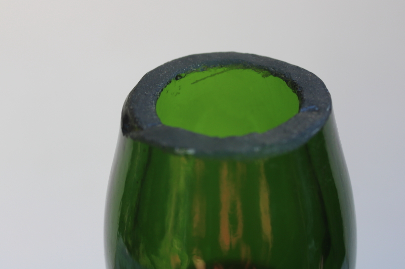 photo of huge one gallon size J & B Scotch whisky bottle, green glass liquor bottle vintage whiskey bar decor  #8