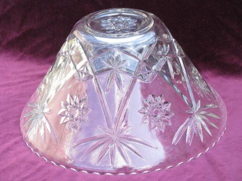 photo of huge pres-cut pattern glass bowl, for punch or holiday entertaining #3