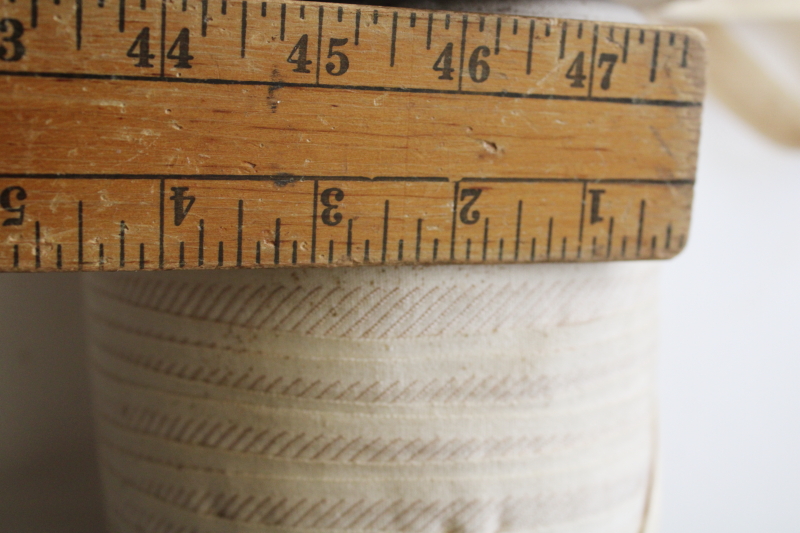 photo of huge roll of vintage sewing or home decor trim, ivory cotton braid w/ rose tan rayon, soft neutral colors  #2