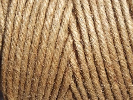 photo of huge roll vintage jute twine, natural  burlap color rope or heavy cord #3