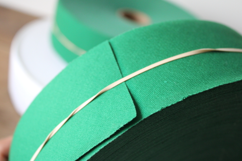 photo of huge rolls cotton broadcloth bias cut seam tape quilt binding new old stock vintage sewing supplies #3