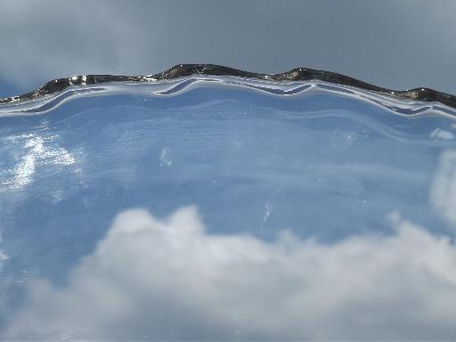 photo of huge round cake / torte plate, vintage Century Fostoria pattern glass #3