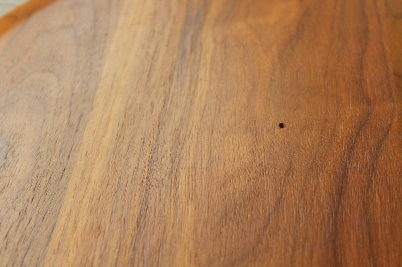 photo of huge round walnut wood bread tray or charcuterie & cheese board, serving plate #5