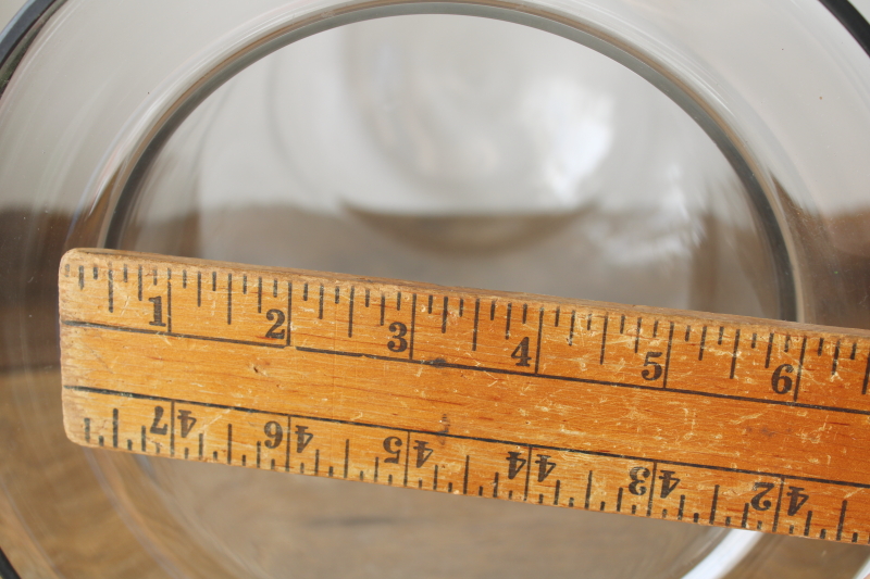 photo of huge vintage glass cloche, clock case cover or display dome tall narrow shape w/ wide rim base  #5