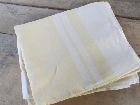 photo of huge vintage pure linen tablecloth, vintage Madeira / Portugal, mustard gold #1