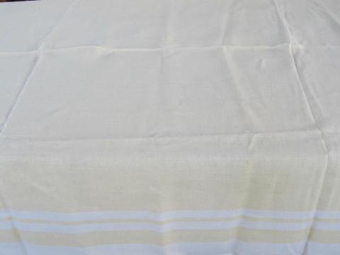 photo of huge vintage pure linen tablecloth, vintage Madeira / Portugal, mustard gold #2