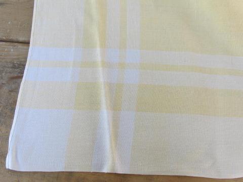 photo of huge vintage pure linen tablecloth, vintage Madeira / Portugal, mustard gold #3