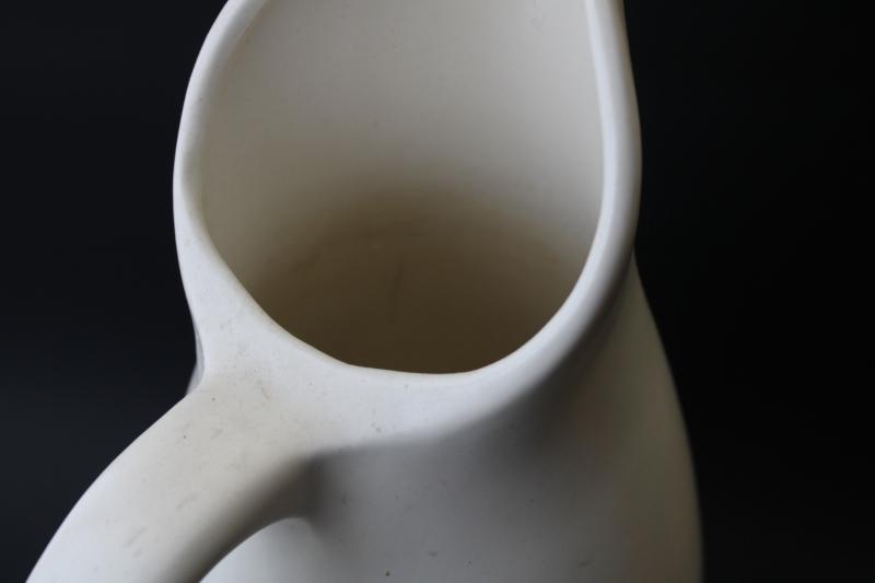 photo of huge white pitcher / vase vintage Royal Haeger pottery, mid-century mod ceramics #3