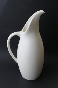 catalog photo of huge white pitcher / vase vintage Royal Haeger pottery, mid-century mod ceramics