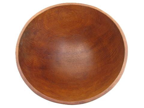 photo of huge wood bowl, retro danish modern vintage #2