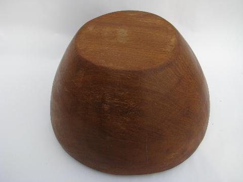 photo of huge wood bowl, retro danish modern vintage #3