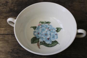 catalog photo of hydrangea bowl Regents Park pattern vintage Theodore Haviland china cream soup cup