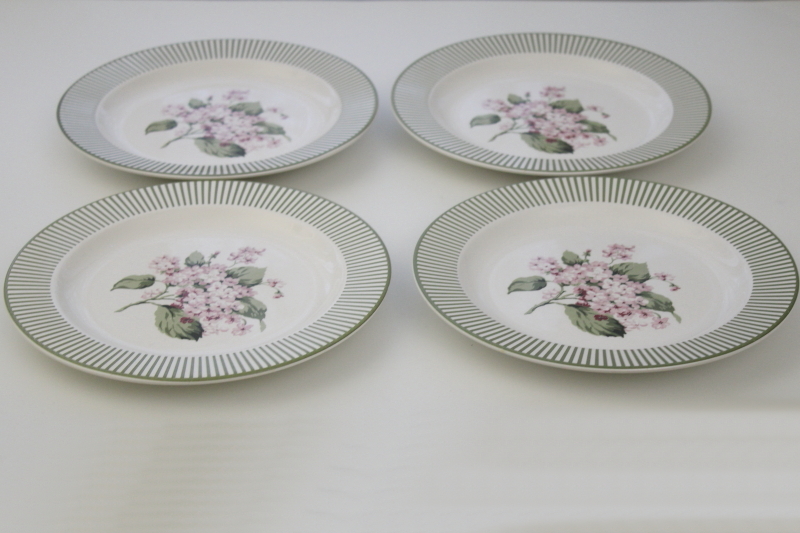 photo of hydrangea floral salad plates Martha Stewart Everyday MSE dinnerware, cottage chic shabby vintage style #1