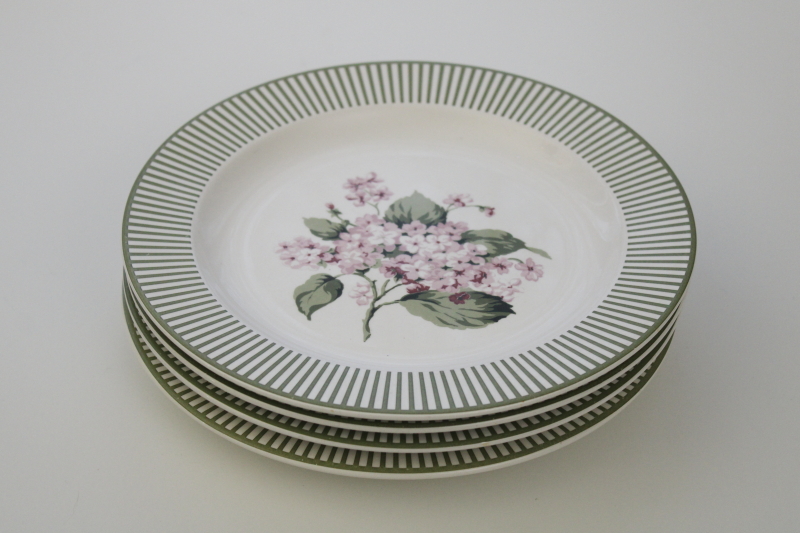 photo of hydrangea floral salad plates Martha Stewart Everyday MSE dinnerware, cottage chic shabby vintage style #3