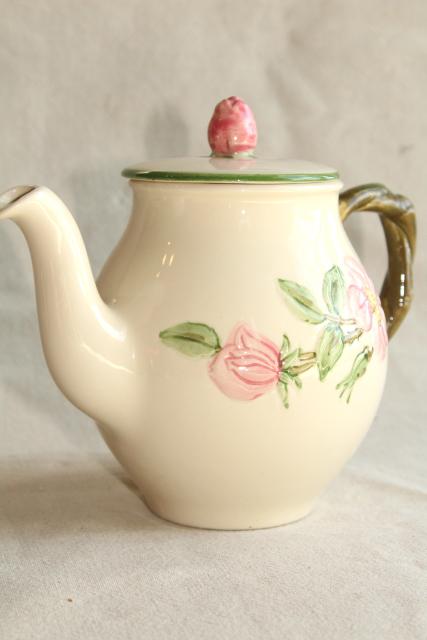 photo of individual coffee pot, Desert Rose pattern vintage USA Franciscan pottery  #1