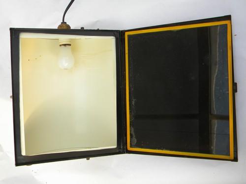 photo of industrial vintage Kodak model C photography safelight w/amber filter #3