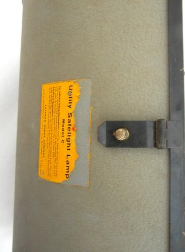 photo of industrial vintage Kodak model C photography safelight w/amber filter #4