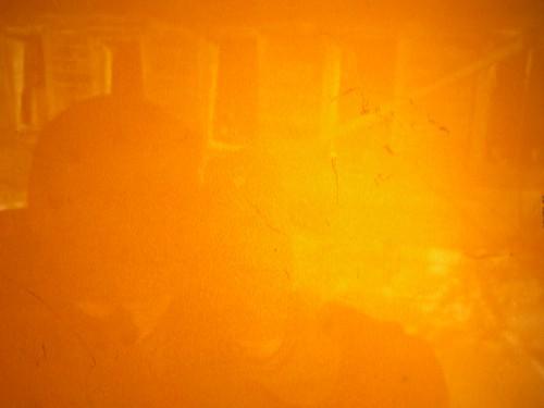 photo of industrial vintage Kodak model C photography safelight w/amber filter #6