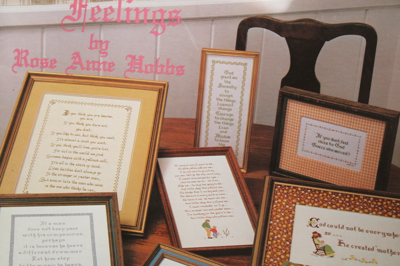 photo of inspirational cross stitch designs, charted patterns for words to live by and prayers #5