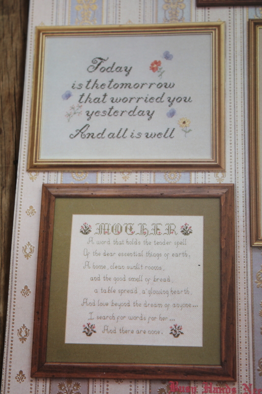 photo of inspirational cross stitch designs, charted patterns for words to live by and prayers #6