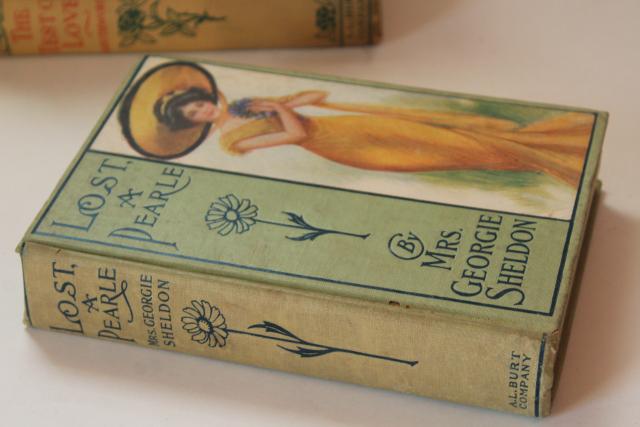 photo of instant collection vintage books, romances w/ gibson girl antique cover art #6