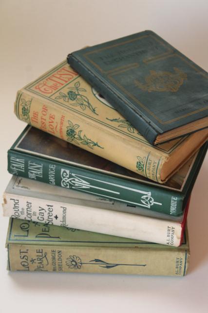 photo of instant collection vintage books, romances w/ gibson girl antique cover art #7