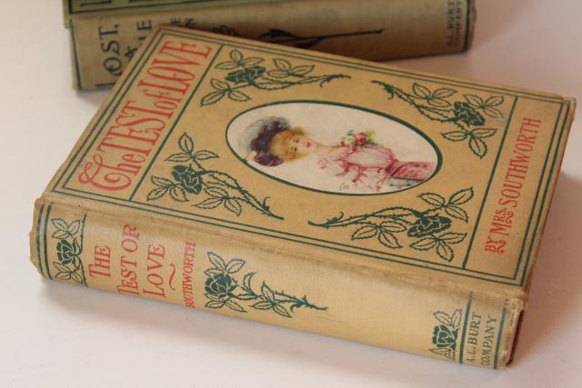 photo of instant collection vintage books, romances w/ gibson girl antique cover art #13