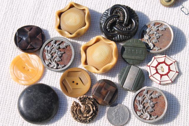 photo of jar of old antique vintage buttons from five generations family farm, many 1800s #6